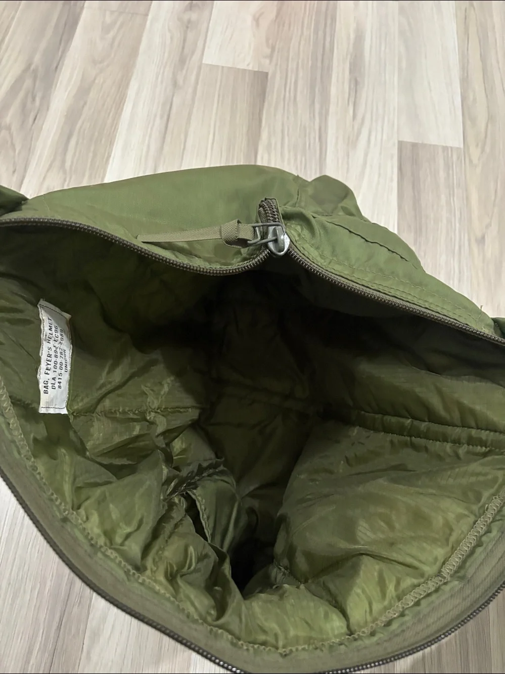 Flyers Helmet US Army Bag UNICOR Green Men's Olive Green Nylon Tote